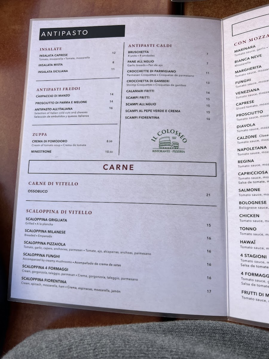 Menu - Il Colosseo photo 1